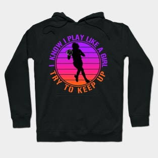 Vintage Basketball Girl Hoodie